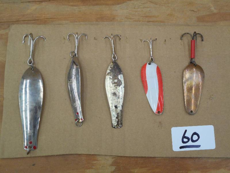 lot 60 image: (5) Assorted Spoon Lures ...