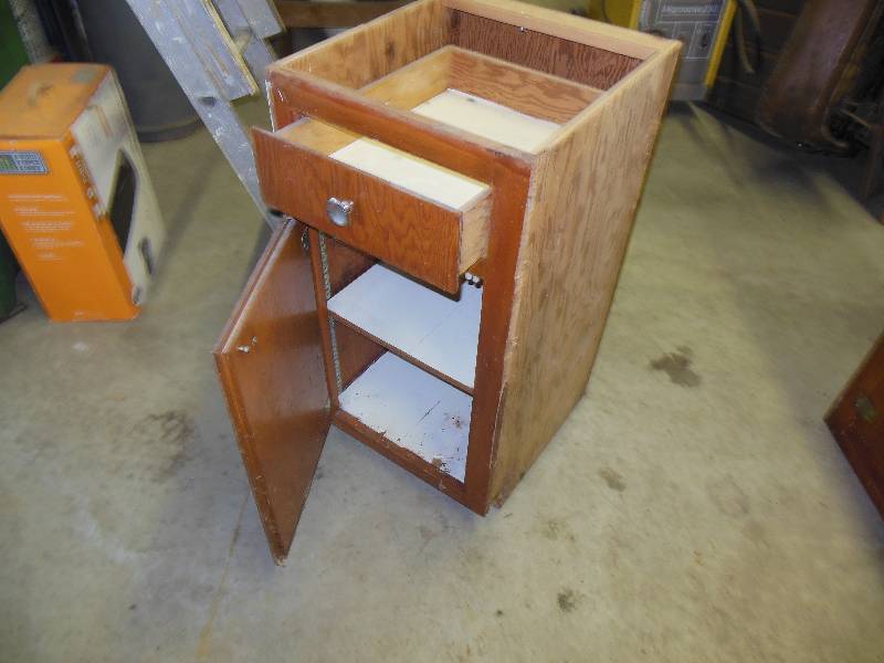 Vintage Fir Wood Base Cabinet