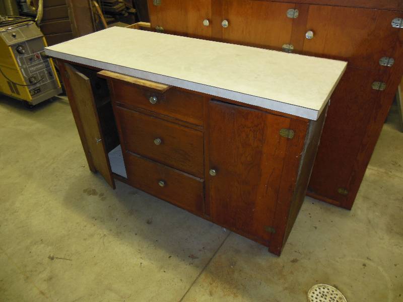 Vintage Fir Wood Base Cabinet