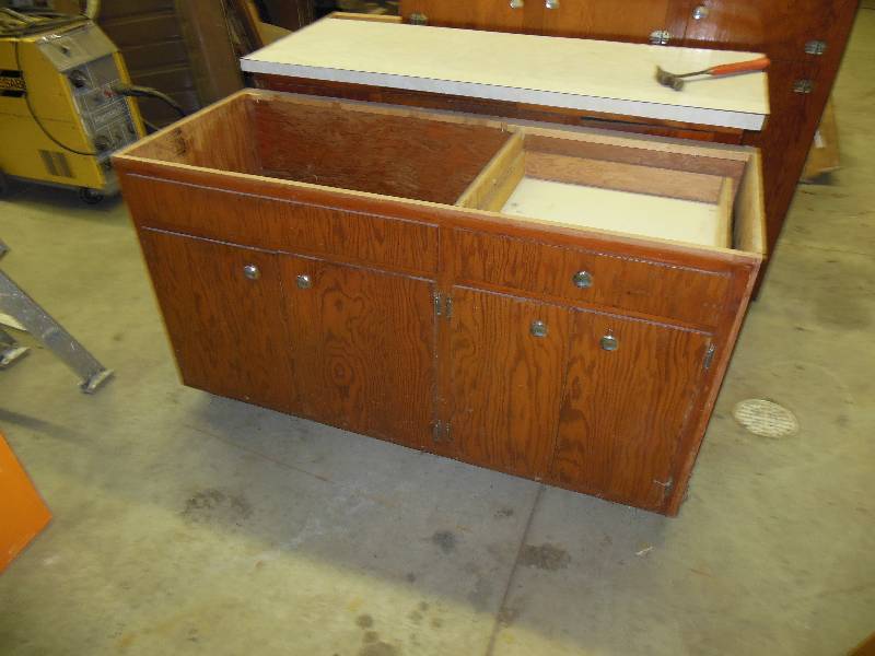 Vintage Fir Wood Base Cabinet