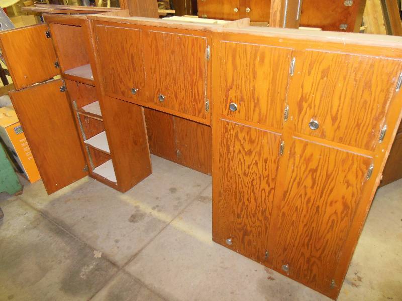 Vintage Fir Wood Upper Cabinet