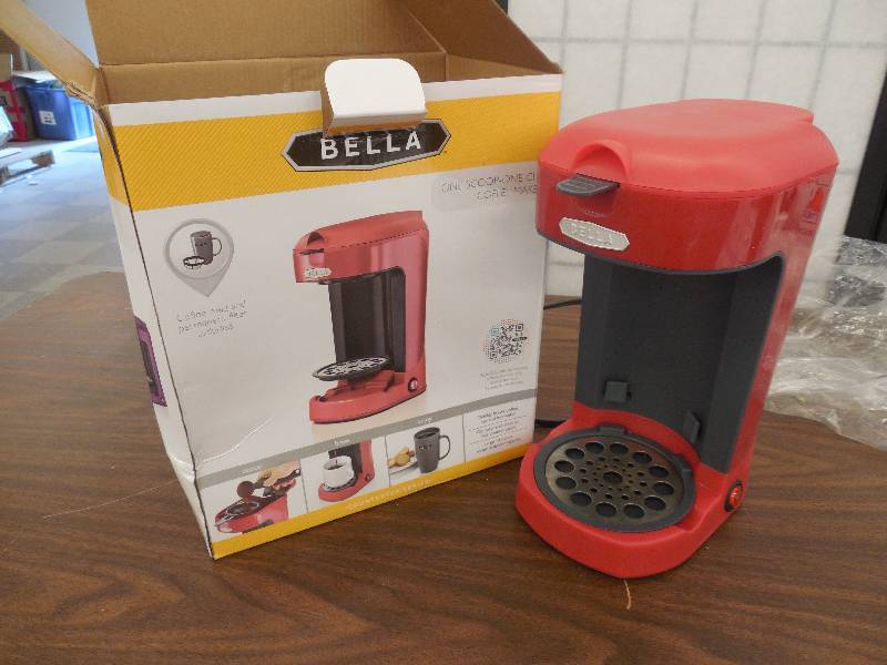 BELLA Single Scoop Coffee Maker, Red