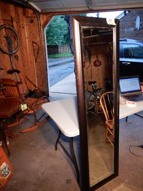lot 18 image: Full length Mirror.. Beveled Glass mirror