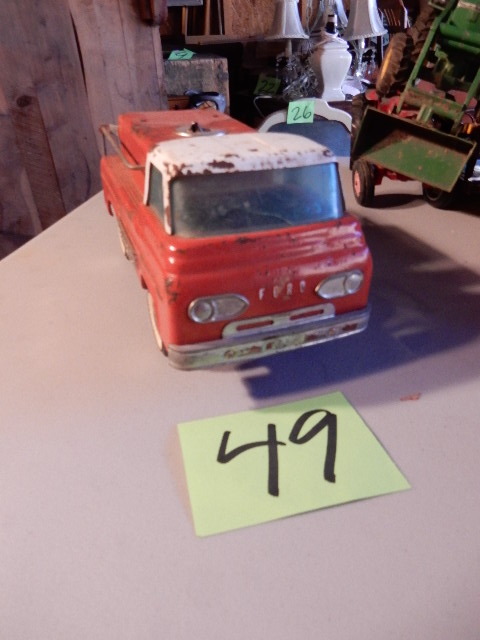 lot 49 image: NYLINT Ford Fire Tanker, 12in long.. All metal