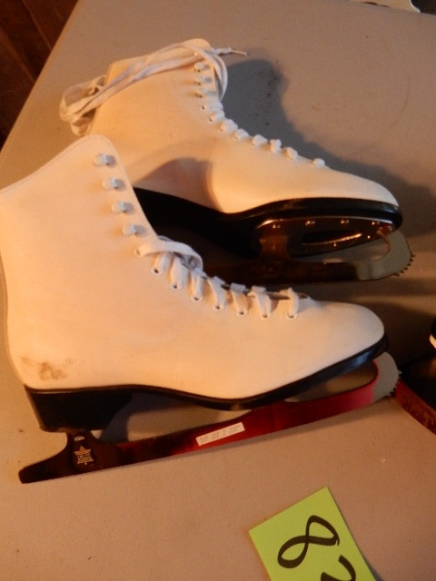 lot 83 image: Rapide SLM SL-1000 Hockey Skates. Size 10  CCM Champion Deluxe Womens Figure Skates. Size 9