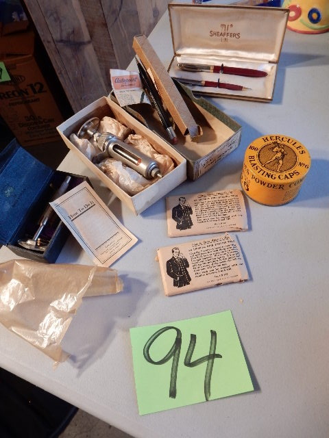 lot 94 image: Large lot of vintage accessory items. Very old Camera.. Look at the close up pictures