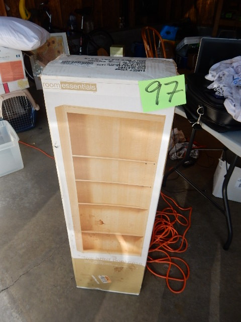 lot 97 image: 5 Shelf Book Shelf. Maple Laminate finish