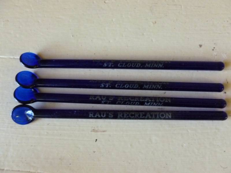 Cobalt Blue Glass Stir Sticks