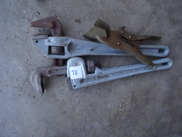 2 Pipe Wrenches and a Vise Grip