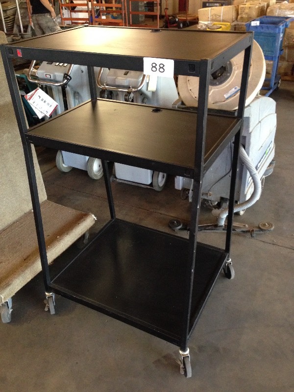 Black AV cart