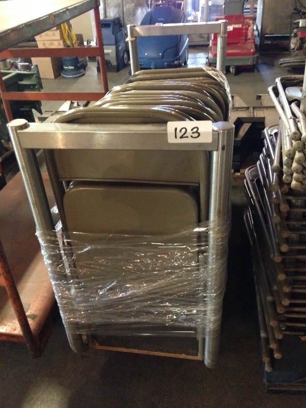 Metal folding chairs