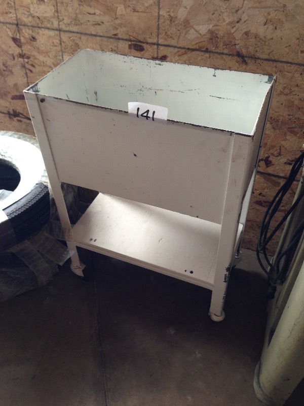Metal cart  bin