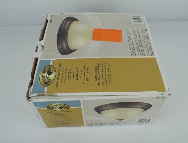 lot 36 image: Hampton Bay 2-Light Flush Mount Fixture