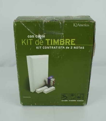 lot 6 image: IQ America 2 Note Doorbell Kit Wired DW1402A, White