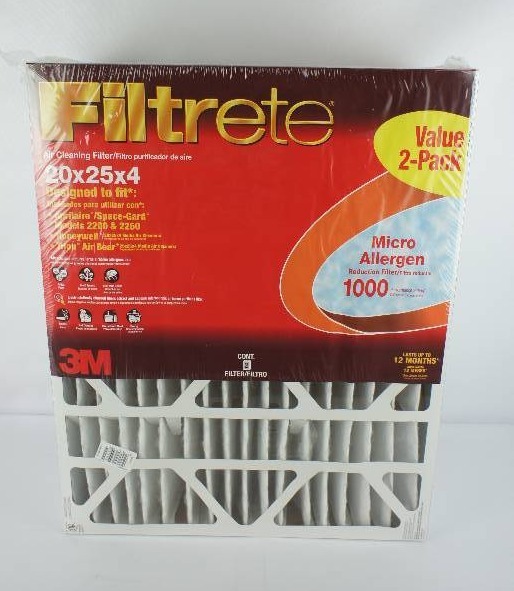 lot 9 image: Filtrete Micro Allergen Defense Filter 20x25x4 2-Pack