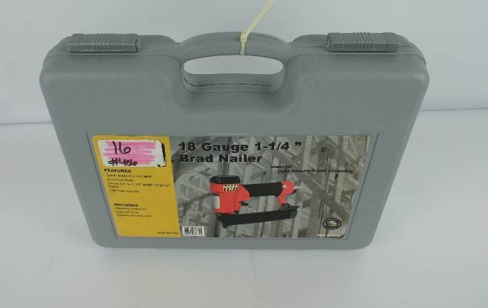 lot 16 image: Construction Zone 18-Gauge Air Brad Nailer 1-14 Inch 61832