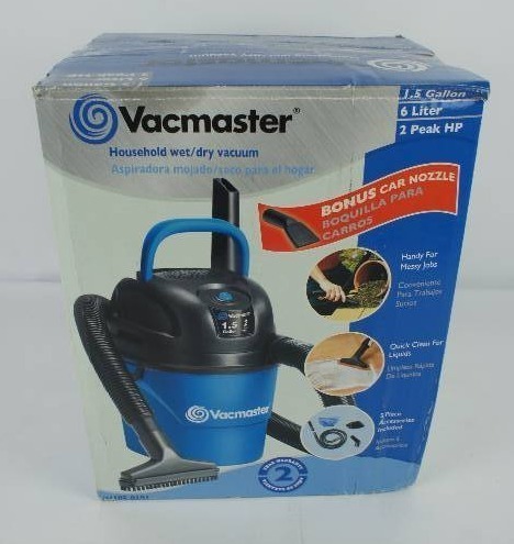 lot 11 image: Vacmaster 1.5-Gallon Wet Dry Vacuum Blue