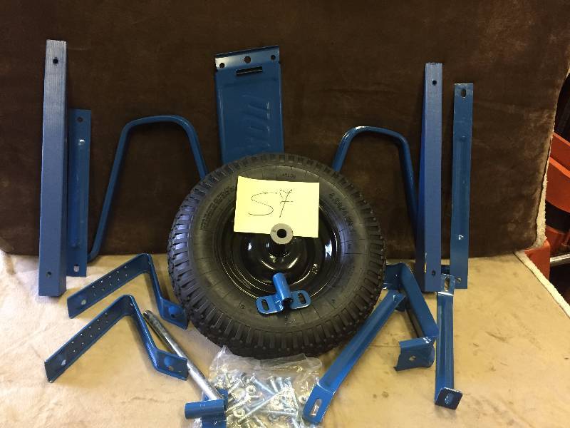 lot 57 image: Jackson Steel Wheelbarrow - parts - no Barrel or handles- review picture