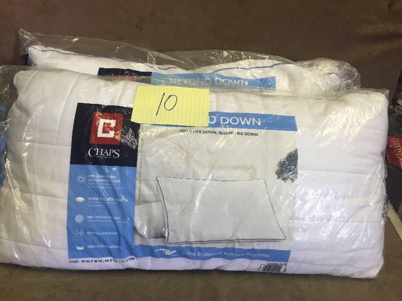 lot 10 image: Lot of 2 Chaps Queen size pillows
