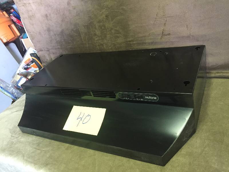 lot 40 image: Nutone Stove Hood Range 30 Black