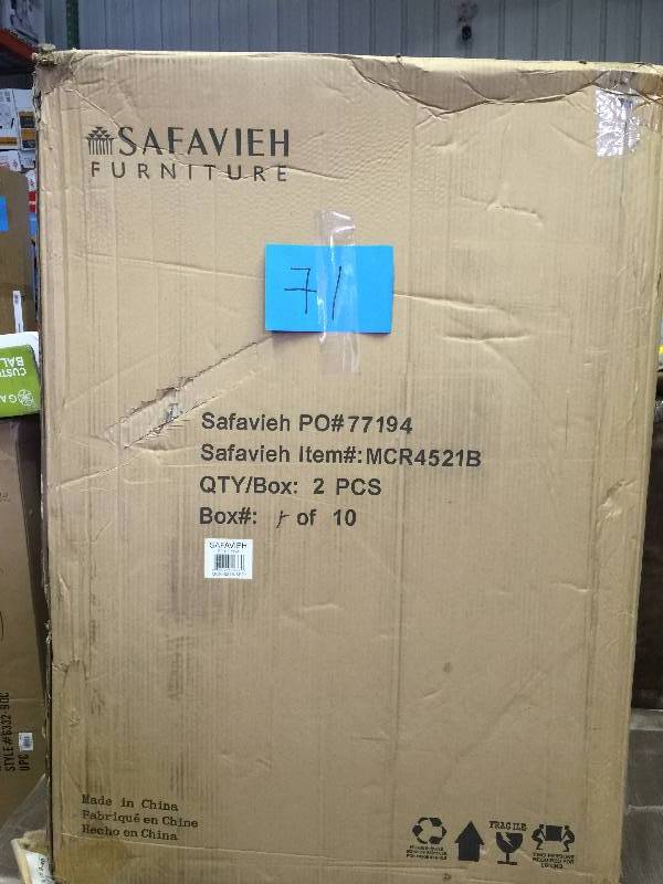 lot 71 image: Safavieh 2-piece Adrianna Slipcover Side Chair Set