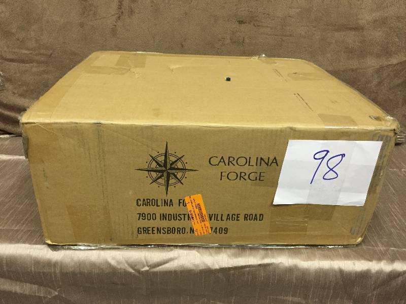 lot 98 image: Carolina Cottage Adjustable Tractor Stool