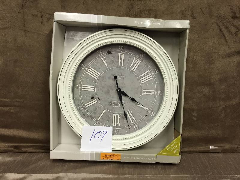 lot 109 image: FirsTime Shabby Chic Wall Clock