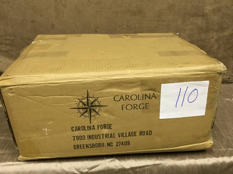 lot 110 image: Carolina Cottage Adjustable Tractor Stool