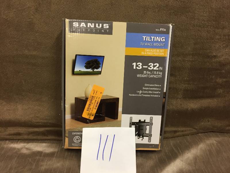 lot 111 image: Sanus VuePoint Flat Panel TV Wall Mount - 13-32 inches