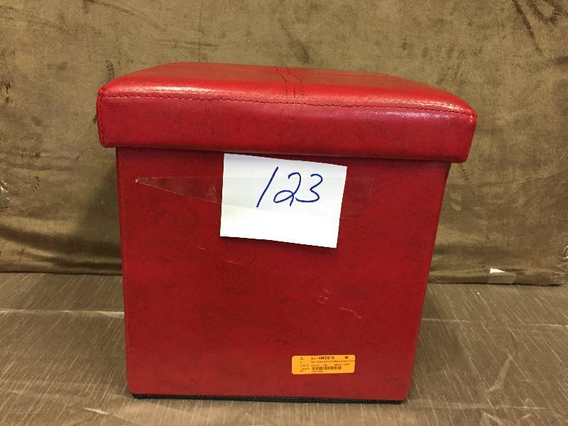 lot 123 image: Kennedy Home Collection Folding Storage Ottoman