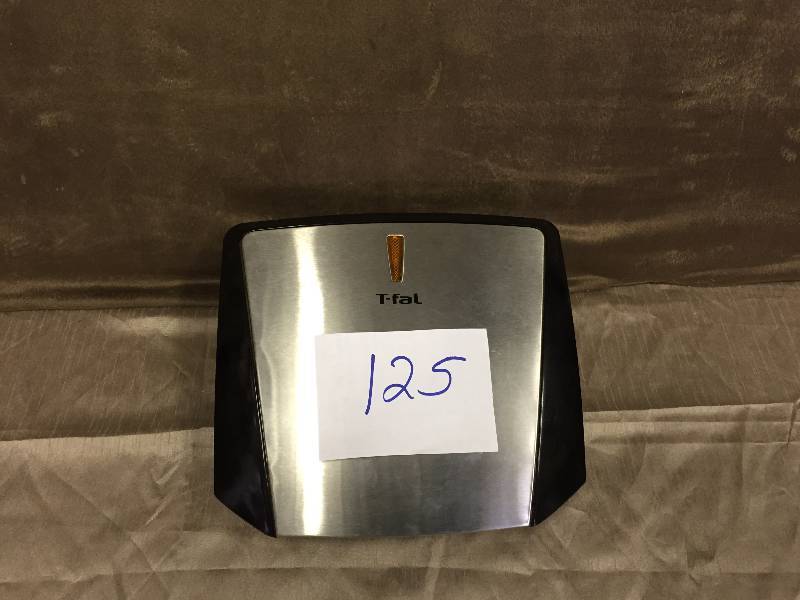 lot 125 image: T-fal GC430D 4-Burger Curved Grill with Non-Stick Plates