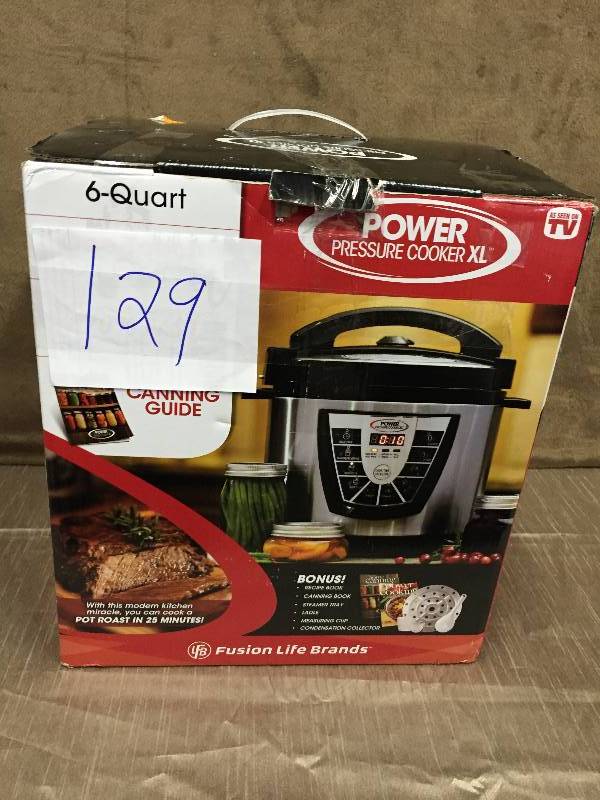 lot 129 image: Power XL 6 QT Preassure Cooker