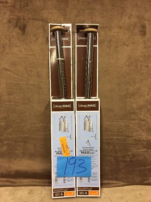 lot 193 image: Lot of 2 Closemax expandable extensions
