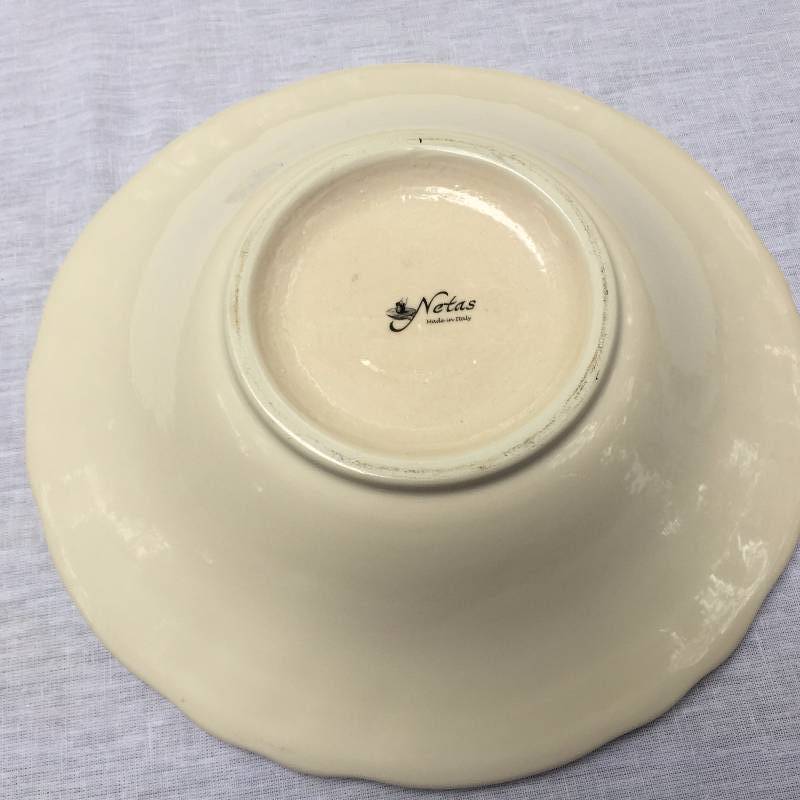 lot 008 image: Italian Signed Netas 13 Large Serving Pasta Bowl Made in Italy