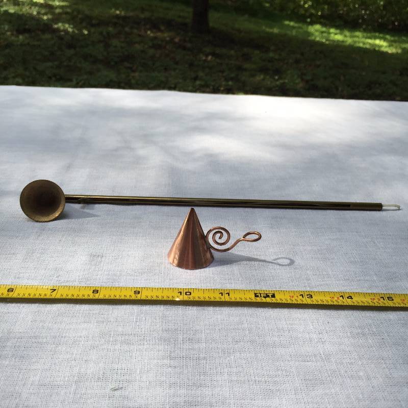 Antique Brass Candle Lighter / Snuffer for Church Altar Mass With Wick