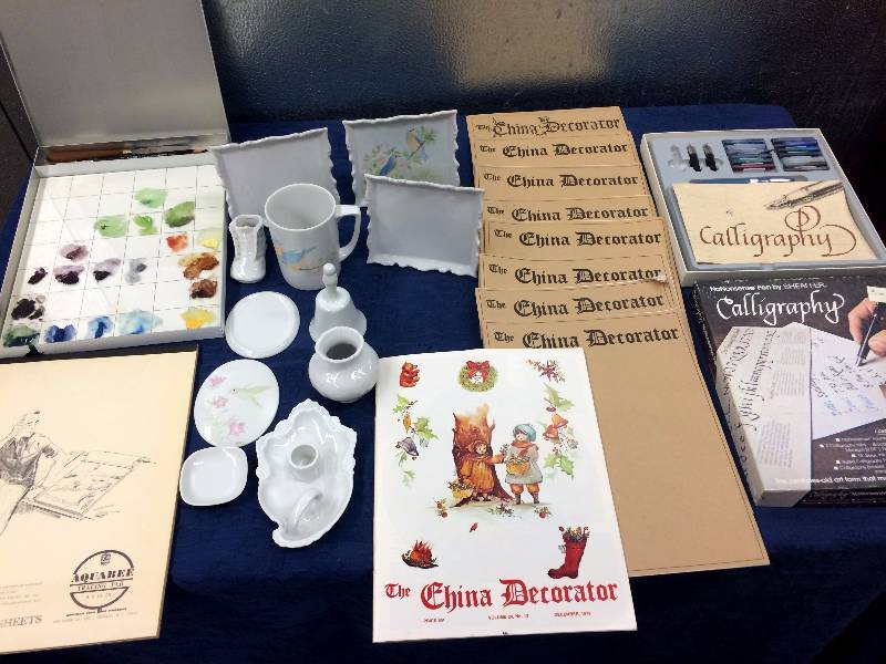 lot 069 image: Vintage China Decorator Lot - Please see Pictures for Makers Mark on China