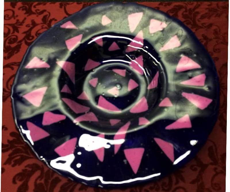 lot 081 image: Giant Free Form Blown Glass 19 Cobalt Blue Bowl - Just Amazing