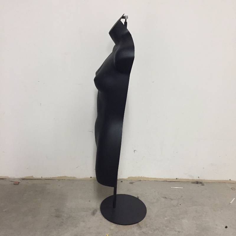lot 083 image: 5 Black Mannequins 1 Stand - Female Torso mannequins body forms for merchandising apparel wear displays