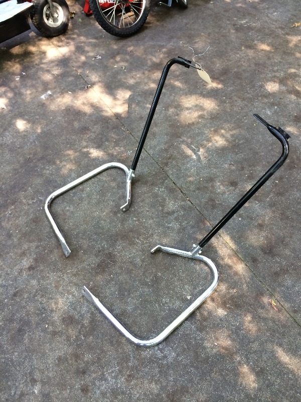 lot 26 image: Side Bag Guards - from a Harley 2005 Road King   Set of 2   Like New Condition