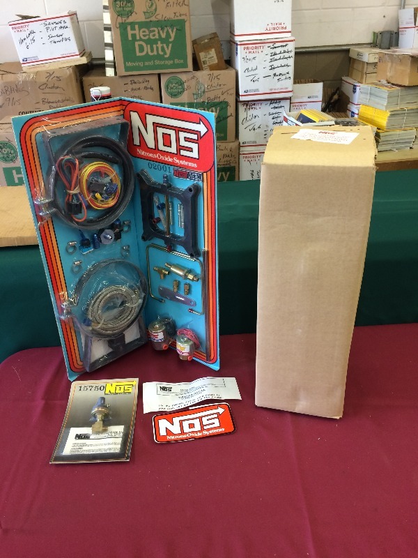 lot 62 image: NOS  Nitrous Oxide Systems for Holley & Edelbrock Squarebore Carb pn 02001   New in the box - Never Used