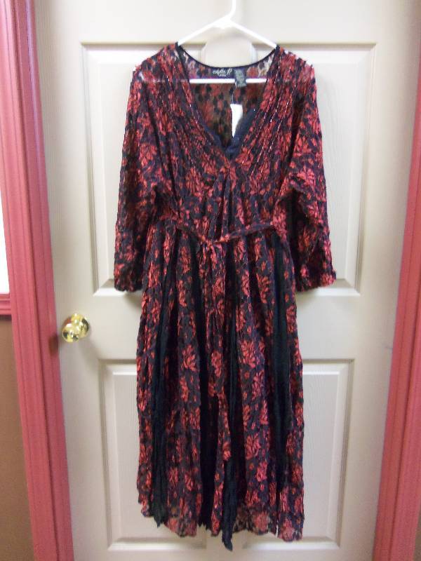 Red and Black Lace Dress