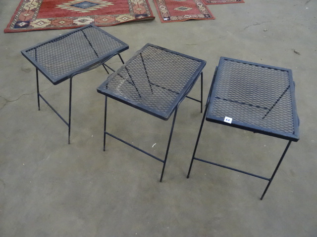3 Metal Outdoor Tables 18 X 14 X 18