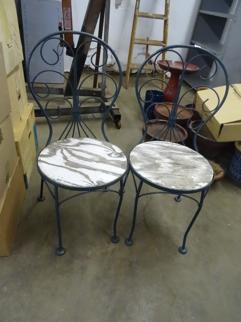 2 Metal Outdoor Patio Chairs
