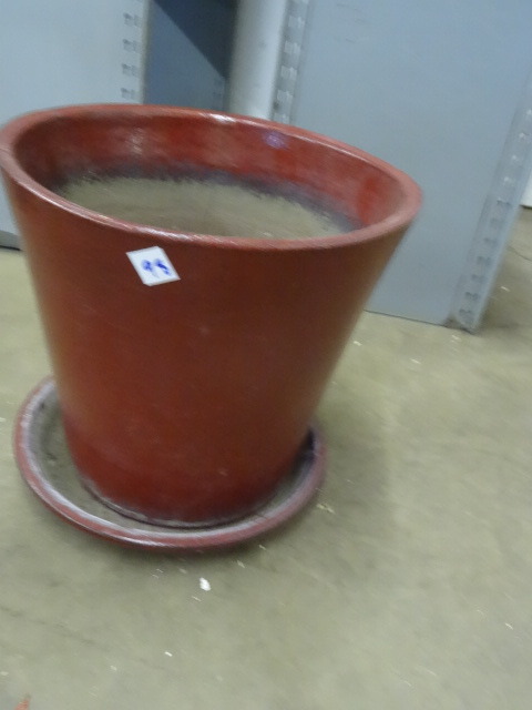 Flower Pot Cracked on Side 17 X 16