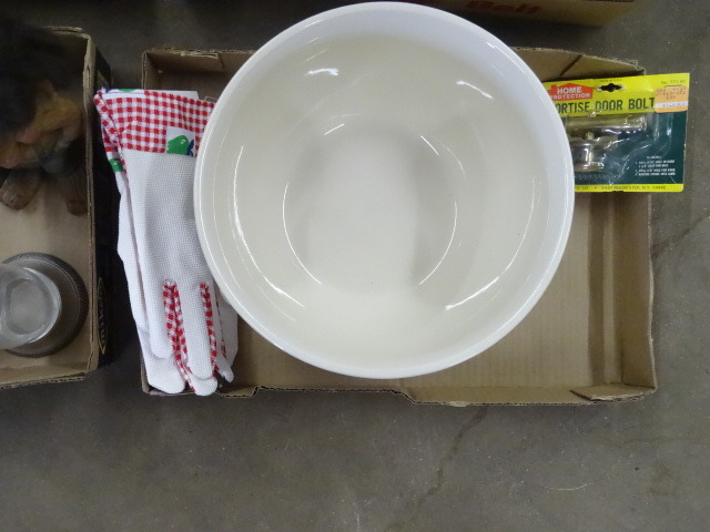 Ceramic Bowl, Garden Gloves