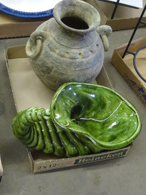 Pottery UrnJug. Ceramic Corn Ucopia