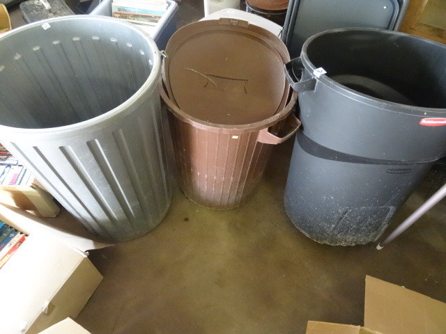 3 Garbage Cans