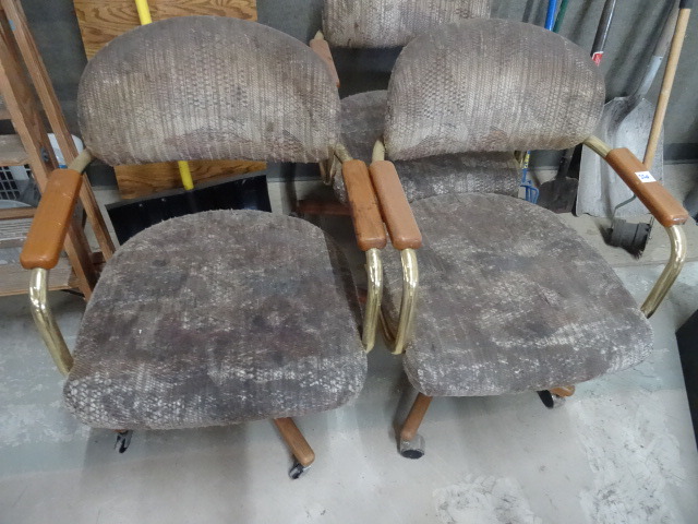 3 Matching Chairs on Wheels