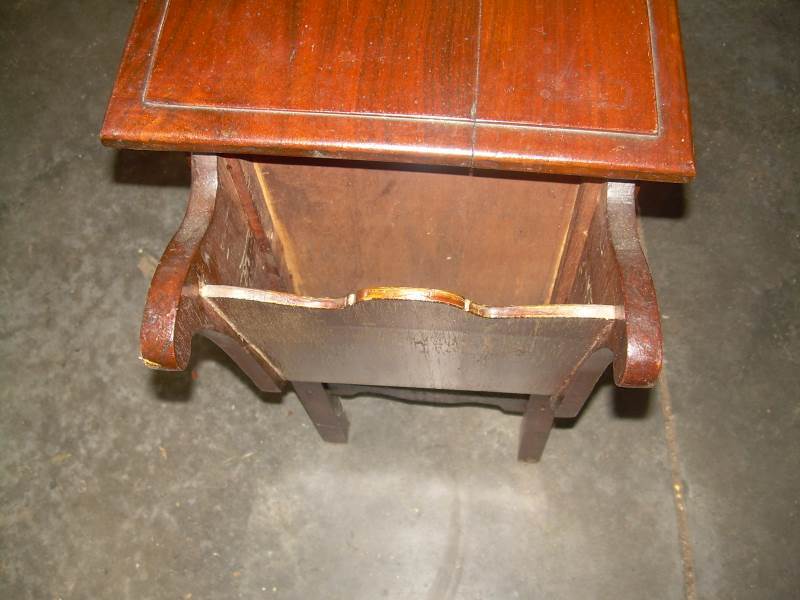 vintage wooden magazine rack