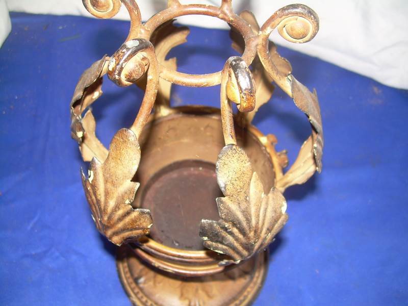 vintage metal candle holder